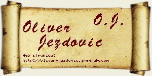 Oliver Jezdović vizit kartica